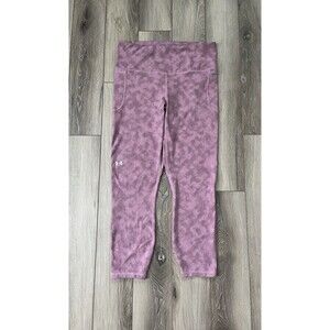 Under Armour Women's Motion Printed Ankle Leggings Sz Large Pink Camo Pockets